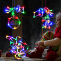 FASISOY 3 Pack Multi-Color Christmas Window Lights Battery Operated Timer