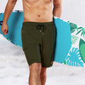 BRISIRA Mens Quick Dry Swim Trunks 9in ArmyGreen Size 34