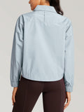 GYM RAINBOW Womens Waterproof Windbreaker Jacket Blue Size M