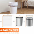 4 Gal Drawstring Trash Bags 57 Count White Small Garbage Can Liners