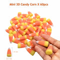 M2cbridge Halloween Resin Candy Corn Mini 3D with Eyepin 60pcs