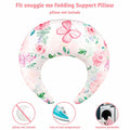 CARUILI Nursing Pillow Cover Pink Floral Ultra Soft Comfortable Only Case