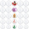 Ranchbtn 25pcs Clear Plastic Fillable Ornaments Various Sizes DIY Decor