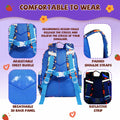 LOKESWEI Toddler Backpack 14" Blue Lightweight Durable Water-Resistant