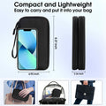 Arae Travel Electronic Organizer Pouch Black Double Layer Waterproof