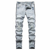 ABSECAI Men's Skinny Ripped Slim Fit Stretch Jeans Blue Size 34
