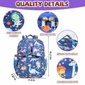 LOKESWEI Toddler Backpack 14" Blue Lightweight Durable Water-Resistant