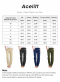 Acelitt Women's Gray High Waisted Casual Trousers Pants Large Pockets - Size L