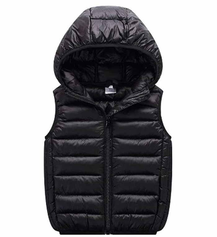 LANBAOSI Kids Winter Hooded Puffer Vest Lightweight Sleeveless Size 4T