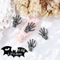 50pcs Handmade Dark Resin Bat Charms for Nails Halloween Accessories