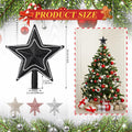 Hollowfly Mini Star Christmas Tree Topper Black Pearl 8 Inch Tree Top Decor
