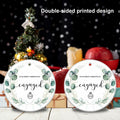 Aestas 3.5" Ceramic Engagement Ornament 2024 Unique Gifts for Couples