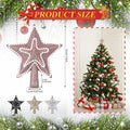 Hollowfly 4" Glitter Mini Star Christmas Tree Topper Rose Gold Pearl