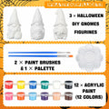 Youyole 3 Pack 4" Unpainted Gnome Statues DIY Craft Halloween Decor
