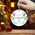Aestas 3.5" Ceramic Engagement Ornament 2024 Unique Gifts for Couples