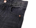 Bienzoe Boys Adjustable Waist Black Ripped Slim Denim Jeans Size 6