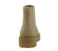 Soda Pilot Women's Beige Lug Sole Low Heel Chelsea Ankle Bootie Size 7 Med