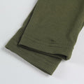 Artfish Women's Ribbed V Neck Crop Top Long Sleeve Slim Fit Olive Green L