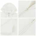 AMERICLOUD Women's Soft Brushed Fleece Zip Up Hoodie White XXL New