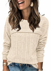 Apricot Womens Crewneck Sweatshirt Fall 2023 Casual Top Size XL