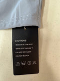 LOMON Women's Slim Fit Scoop Neck T-Shirt Gray Blue Size M