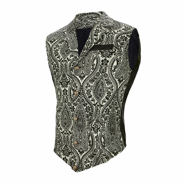 Century Star Men's Gold Vest Steampunk Pirate Western Formal XXL
