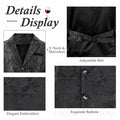Century Star Men's Gold Vest Steampunk Pirate Western Formal XXL