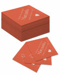 qiqee Margaret Cocktail Napkins 5x5in Orange Disposable 120 Count
