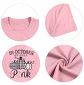 FASHGL I Wear Pink for My Mom T-Shirt Women Breast Cancer Awareness - XL