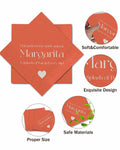 qiqee Margaret Cocktail Napkins 5x5in Orange Disposable 120 Count