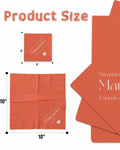 qiqee Margaret Cocktail Napkins 5x5in Orange Disposable 120 Count