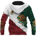 FAYBA Mexican Hoodie 3D Print Casual Pullover White 2XL Aztec Style