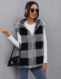 TFSDOD Womens Fuzzy Sherpa Fleece Vest Cozy Sleeveless Sweater Size M