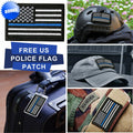 Eugenys Thin Blue Line American Flag 3x5 Ft Black White Blue Durable Grommets