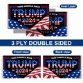 Trump 2024 Flag 3x5 FT Double Sided UV Resistant Banner with 2 Brass Grommets