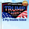 Trump 2024 Flag 3x5 FT Double Sided UV Resistant Banner with 2 Brass Grommets