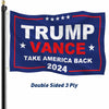 KENPMA Trump Vance 2024 Flag 3x5 Double Sided Outdoor Banner 3 Ply