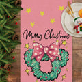 Seliem Christmas Wreath Table Runner Colorful Burlap 13x36 Inch Xmas Decor