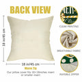 Fahrendom 4-Pack 16x16 Red Green Xmas Tree Snowflake Outdoor Pillow Covers