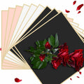 LOTMER 30 Sheets Flower Wrapping Paper, 3 Colors with 3 Ribbons & 30 Cards