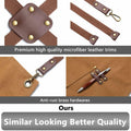 CONTAIL Heavy Duty Cotton Canvas Chef Apron Brown Adjustable Cross Back
