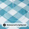 Smiry Rectangle Waterproof Vinyl Picnic Tablecloth 30x72 White Orange Plaid