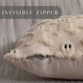 Allorry 2-Pack 18x18 Beige Gingerbread Christmas Pillow Covers Soft Plush Fur