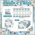3 Pc Blue Fall Thanksgiving Tablecloth Set 54x108in + 60 Napkins Disposable