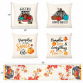 Soyezletop Thanksgiving Decor Set 5pcs Pillows 18x18in & Table Runner
