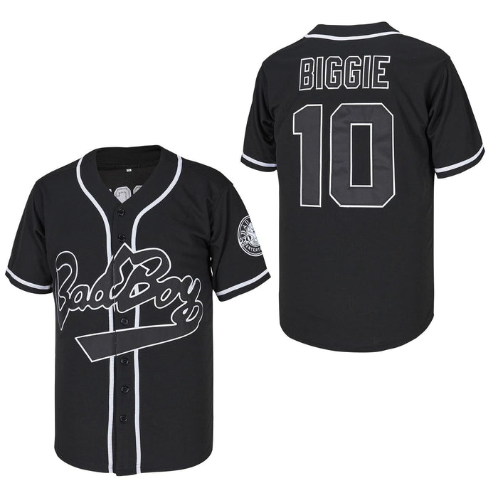 ACAIL Biggie Bad Boy Movie Baseball Jersey Stitched Black Size S