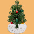 4pcs 15" Christmas Tree Skirt Set Mini Holiday Decoration
