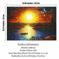 MISITU 1000pcs Jigsaw Puzzle The Sun Rising Challenging 10.24x14.96in