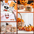LINAYE Halloween Pumpkin Face Stickers Small Mini 72 PCS Decorating Kit