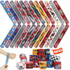 Acehome 48 PCS Kids Slap Bands Wristbands Bulk Vinyl Rolls Car